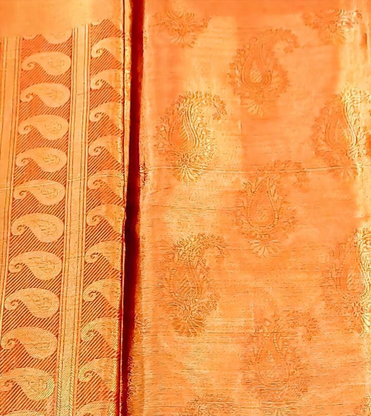 Kanjivaram Silk Saree in Red with Gold Zari