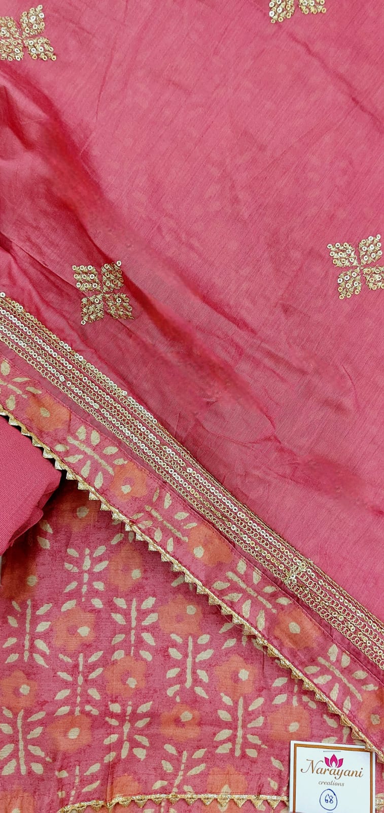 Trendy Light Pink Silk Cotton Suit for Parties & Festive Wear