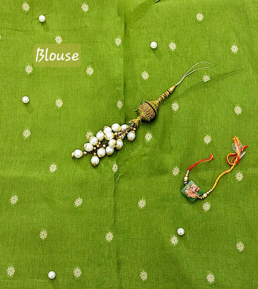 Traditional Banarasi Silk Saree in Green