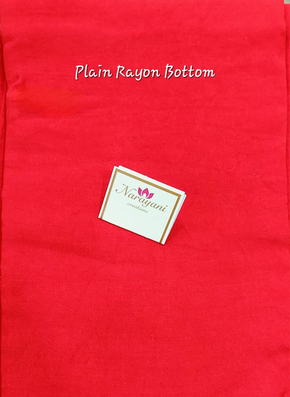 Tomato Red Chanderi Cotton Unstiched Suit