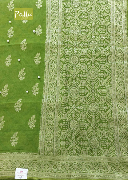 Traditional Banarasi Silk Saree in Green