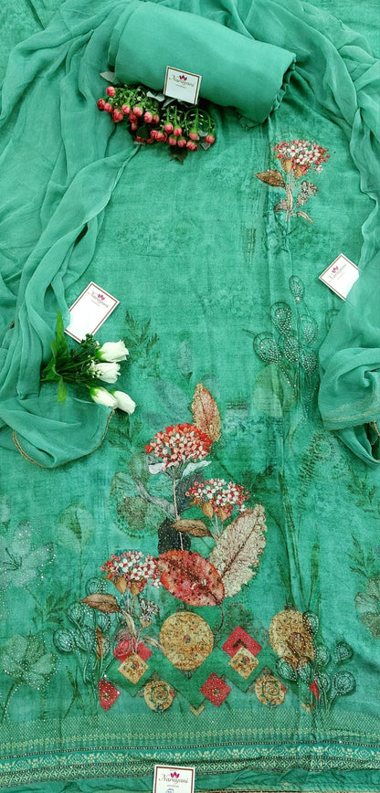 Vibrant Green Modal Suit