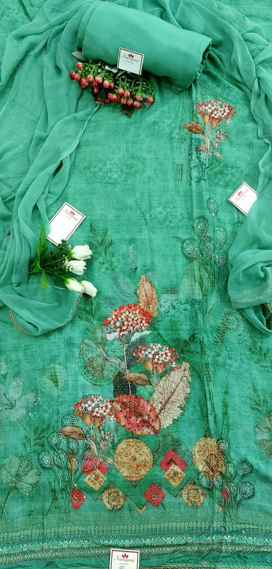 Vibrant Green Modal Suit