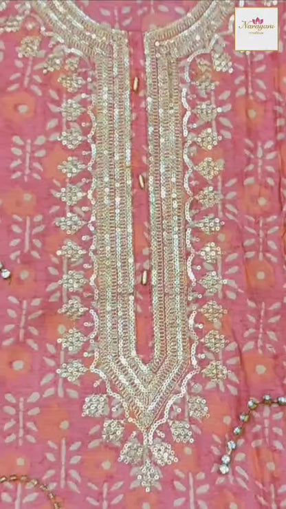 Trendy Light Pink Silk Cotton Suit for Parties & Festive Wear